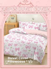 2/3pcs Duvet Cover Set, Comforter Cover Set, Bedding Set, Independence Day , Cute Princess Style Duvet Cover Set, Valentine's Day Bedding Gift Set, Soft And Comfortable Bedding Set For Bedroom, Skin Friendly Double Bedding Set, Christmas Bedding Set, Made Of Soft And Breathable Fabric, All Size Bed, For Twin, Full, King, Queen Size, Machine Washable