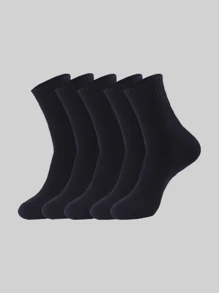 5pcs/10pcs/20pcs Couple Sports & Casual Crew Socks, Suitable For Daily Wear, Indoor & Outdoor, Fall