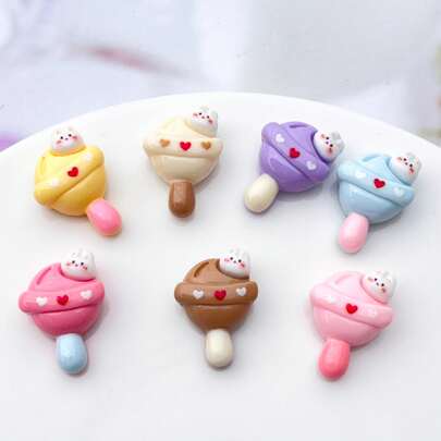 10pcs Mixed Rabbit Flat Back Scrapbooking Stickers, Wedding Decorative Buttons, Earrings, Hair Accessories, DIY Jewelry Making Craft Supplies