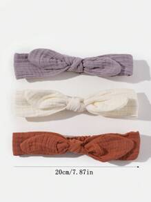 Bộ 3 băng đô co giãn hình tai thỏ, phụ kiện tóc hoạt hình cho trẻ sơ sinh và trẻ mới biết đi - Nhiều màu - Xem 3