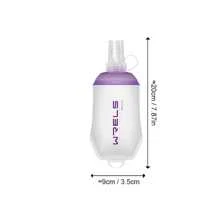 WRELS 1pc Lightweight Foldable Sports Water Bottle With Hanging Ring, Outdoor Cycling Running Hiking Fitness Sports Bottle