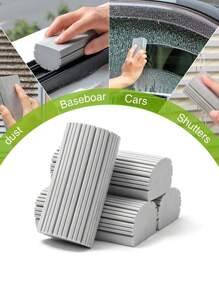 Reusable Cleaning Duster With Sponge - Wet Cleaning Tool For Dusting Blinds, Glass, Baseboards, Vents, Mirrors, Window Tracks