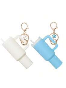 Juego de 1/2/3/5/8 piezas de llavero con mini vaso, lindos encantos con vaso para mujer para bolso, mochila, botella de agua mini - Estilo callejero, multicolor, accesorios del llavero, encantos para bolsos, vasos, 5/3/2/1 llaveros, accesorios para bolsos, encantos para bolsos de mano, caja de almacenamiento de lápiz labial, accesorios para bolsos, llavero de mini vaso, llavero de mini vaso para llavero o bálsamo labial, llavero lindo de vaso