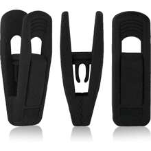 10pcs Gray/Black Velvet Hangers Clips Pack Of 10, Pants Hangers Velvet Clips, Large Opening Clip Strong Finger Flocked Clips Perfect For Use With Slim-Line Clothes Velvet Hangers