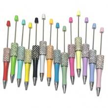 6pcs/Set Or 12pcs/Set Handmade Rhinestone & Beaded Kawaii Ball Pens, Random Color, Creative & Delicate Writing Supplies For Women Back To School - Multicolor - View 7