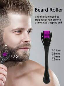 1 szt./4 szt./zestaw wałek do masażu skóry twarzy, włosów, brody, 540 mikroigieł, 0,25 mm/0,5 mm/1,0 mm/1,5 mm, przyrząd do pielęgnacji urody, uroda, produkty do pielęgnacji skóry, spa, pielęgnacja ciała, narzędzia do pielęgnacji skóry, pielęgnacja twarzy, akcesoria kosmetyczne, masaż, narzędzie do masażu twarzy, wałek do masażu twarzy
