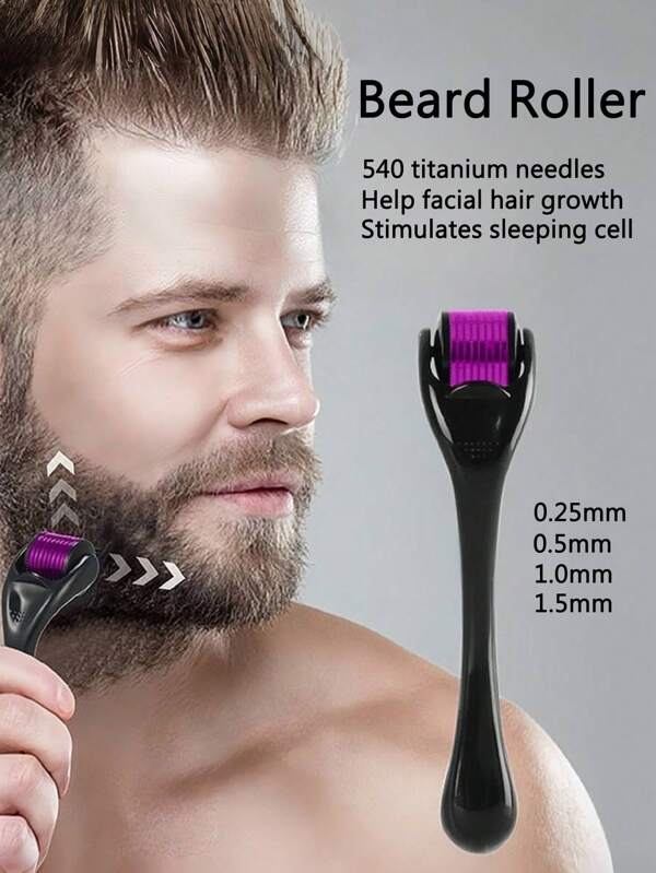 1pc/4pcs/Set Derma Roller For Hair Beard Facial Skin Face 540 Microneedle 0.25mm/0.5mm/1.0mm/1.5mm Cosmetic Beauty Instrument,Beauty,Skin Care Products,Spa,Self Care,Skin Care Tools,Face Care,Esthetician Supplies,Massage,Face Massage Tool,Face Roller
