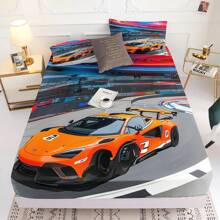 3 PEZZI Completo Lenzuola Personalizzato con Tema Auto, Lenzuola Personalizzate, Diversi Disegni Personalizzati, Stampa Digitale, Adatto per Adolescenti, Bambini, Regali, 1 Lenzuolo e 2 Federe, Si Consiglia Di Caricare Immagini Nitide Con Risoluzione Superiore A 1000 Pixel. - Multicolore - Visualizzare 2