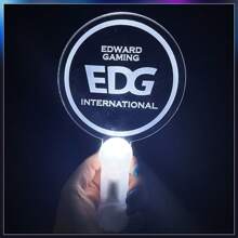 An EDG Team Logo LED Handheld Sign - A Nighttime Essential For Esports Fans (Multiple Colors Indicate Random Color Shipment)