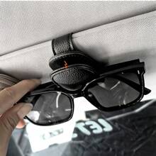 1pc Universal Car Sun Visor Glasses Clip, PVC Material, Car Glasses Holder, Interior Accessory, Eyewear Storage Rack - Multicolor - View 11
