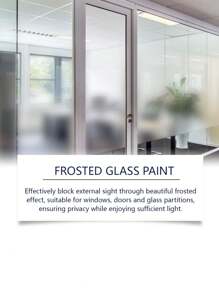Matte Glass Paint - Opaque, Sun-Resistant, Renovation Oil-Based Paint For Privacy Glass Frosting - Multicolor - View 7