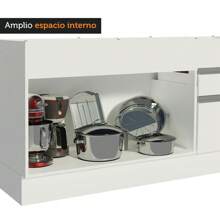 Mueble De Cocina Madesa Gabinete Bajo 2 Cajones 2 Puertas 150 Cm Color Blanco - Blanco - Ver 6