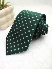 1pc Polka Dot Casual Polyester Clip-On Necktie, Versatile For Dress-Up & Everyday Wear, Unisex Men Necktie - Multicolor - View 8