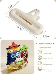 1pc/2pcs Caterpillar-Shaped Sealing Clips - Moisture-Proof Snack Clips, Reusable Kitchen & Household Food Storage Clamps, Multi-Purpose Freshness Sealers