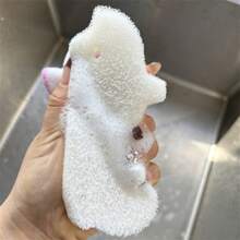 4pcs Cute Cartoon Pig Three Layer Dishwashing Sponge, Cleaning Sponge, Dishwashing Cloth, Kitchen Brush, Random Color,Multi-Purpose Dish Brush,2025 New Style