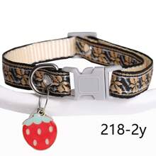 Collier réglable pour animaux de compagnie de 22-32 cm/8,66-12,6 po avec nœud papillon et clochette, décoration avec rivets pour chats et chiens