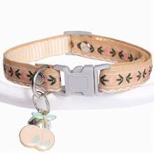 Studded Pet Collar With Bow Tie And Bell, Adjustable Buckle Dog Cat Collar, 22-32cm/8.66-12.6 Inch