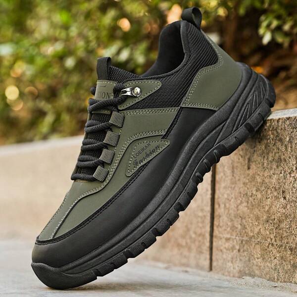 Men's Breathable Thick Sole High Platform Sneakers, Versatile For Work, Commuting, Casual, Outdoor, Hiking, Comfortable