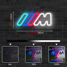 1 pièce Enseigne au néon LED, Lumière néon de voiture alimentée par USB, Décoration murale, Pour voiture, garage, chambre, parfait cadeau - Lumière néon monochrome, Accessoire d'éclairage et de décoration