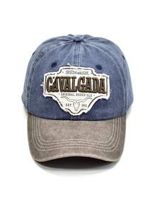 1 pieza Gorra de béisbol estilo callejero informal para pareja con bordado de estampado de letra y estrella, protección UV, visera curvada, tipo gorra de papá, versátil para todas las estaciones