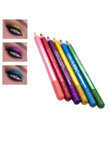 Rainbow Eyeliner Easy Application Eyeshadow Pencil Glitter High Pigmentation - 1 Đơn vị Bút chì xanh - Xem 4