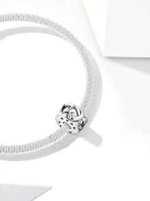 1 pièce Charme Pendentif en argent sterling 925 avec strass minimaliste DIY, perle blanche pour la fabrication de bijoux fins pour dames, bracelets et accessoires de collier