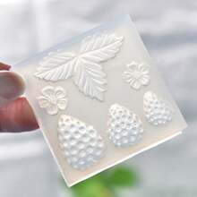 1 Pc White Strawberry Leaf & Flower Shaped Silicone Mold For DIY - White - View 4