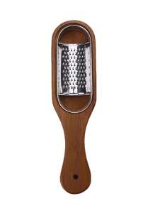 1pc Cheese Grater Stainless Steel Cheese Grater With Wooden Handle Grater Kitchen Handheld Cheese Spoon Grater Multifunctional Cheese Grater Kitchen Gadgets - Multicolor - View 11