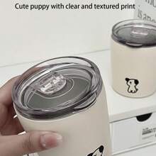 1 件可爱狗不锈钢真空水瓶，保温咖啡杯，夏季和冬季饮品，旅行配件，礼物，汽车保温杯 - 彩色 - 查看 11