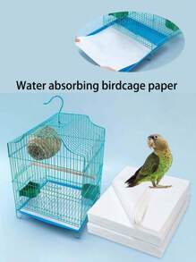 一次性鸟笼垫纸，吸水防水鹦鹉栖息托盘垫，厚笼底清洁垫纸 - 彩色 - 查看 3