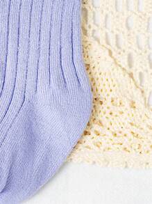 3 pares/lote Calcetines cortos con volantes para bebé, calcetines lindos y suaves para niñas pequeñas y niños, calcetines con encaje y flor para uniforme escolar de niños de 0 a 3 años, en colores morado, azul oscuro y azul agua
