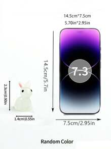 10pcs/Set Random Small Ear Rabbit Luminous Moss Micro Landscape Ornament Rabbit Creative Doll Jewelry Ornament