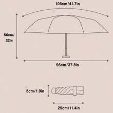 1 chiếc ô gấp tự động trong suốt, 8 nan, chống nước và chắn gió, kiểu dáng giản dị, phù hợp cho cả nam và nữ, dùng ngoài trời, trong vườn, đồ dùng cần thiết khi đi du lịch, đồ dùng mang theo bên mình, đồ dùng đi biển, quà tặng tốt nghiệp, quà tặng lễ tốt nghiệp - Nhiều màu - Xem 7