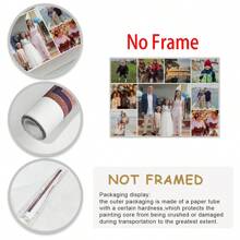 1pc Custom Photo Collage Frame Canvas Poster, Personalized Wall Art, Photo Album Replacement, Upload Your Family Photos/Couples/Music/Parents/Young People Photos, Etc., Modern Simple Home Decoration, Frame/Frameless, Vertical/Horizontal Gifts Birthday Graduation - 1Pc - View 5