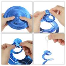 6 pièces d'ornements suspendus en spirale double en PVC argenté en or/or rose/vert/multicolore. Guirlandes en spirale en plastique pour décorations de plafond de fête. Rubans en spirale à double queue pour décoration d'anniversaire, mariage, Noël, Halloween. Assemblage DIY requis.