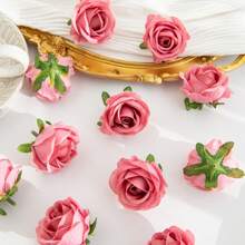 5/10pcs Artificial Grilled Rose Head For Spring Autumn Wedding Vase For Home Dining Room Bedroom Decorations, Festival Birthday Party Accessories, Outdoor Garden Decorations Gifts Graduation