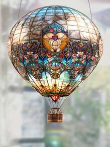 Glam Style Colorful Hot Air Balloon Garden Suncatchers, Acrylic Window Hanging Decor, Multipurpose For Valentine'S Day, Garden & Outdoor Spaces