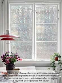 1 卷彩色玻璃贴膜，半透明，用于阻挡紫外线，车窗贴膜，阳台反光防晒隐私膜，淋浴门乙烯基热控制磨砂膜 - 彩色 - 查看 5