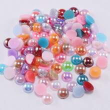 2/3/4/ 6/8/10/12mm Acrylic ABS Beads Faux Pearl Semi-Circle Color Beads Nail Art Patch Decoration DIY Jewelry Making Accessories - Semicircular Patch - View 6
