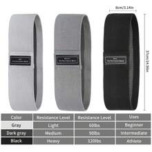 1 Set (3pcs) Of Yoga Resistance Bands With Carrying Bag Gym Accessories,Sport, Gym, Home Exercise, Strap Gym, Resistance Bands - Multicolor - View 3