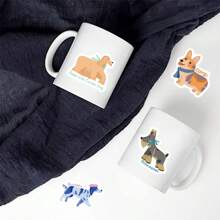 100 piezas de pegatinas con diseño de perros de dibujos animados en estilo dibujado a mano para diario, scrapbook, funda de teléfono, portátil, decoración de taza de agua, útiles escolares, de vuelta a la escuela
