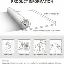 1 卷黑白条纹自粘墙纸，可移除，防水，适用于客厅、厨房、卧室、宿舍、家具翻新，950 * 45 厘米/374 * 17.71 英寸 - 黑與白 - 查看 11