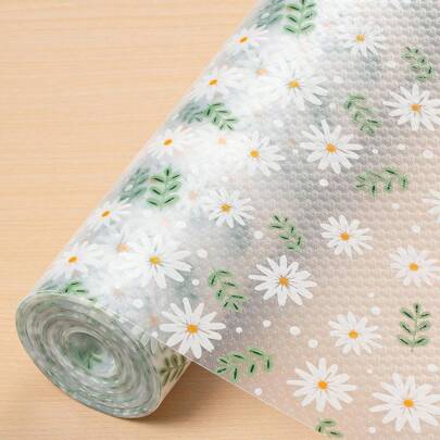 1roll Shelf Liner, Non-Slip Cabinet Drawer Shelf Liners, Waterproof Refrigerator Liner, Cuttable Cabinet Drawer Cupboard Mat, Non Adhesive Fridge Liner EVA Place Mats, Oil, Water And Stain Resistant Cabinet Mat, Washable Drawer Liners For Kitchen, Cabinet, Bathroom