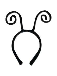 1pc Zwarte fluwelen wormantenne hoofdband | Lieveheersbeestje bij insecten hoofdband Kostuum accessoires feest cosplay | Volwassen maat unisex accessoires