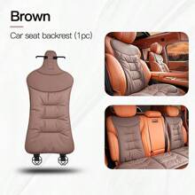 New Car Seat Cushion Luxury Leather Waist Back Support Pillow Breathable Non-Slip Driver Seat Pad Universal Lumbar Pillow