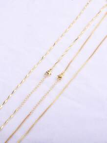 2 件/套女士字母首字母吊坠项链，26 个字母项链，配有可调节 18 英寸 - 20 英寸链条，含礼品盒，优雅的情人节礼物，适合日常佩戴 - 金黃色 - 查看 10