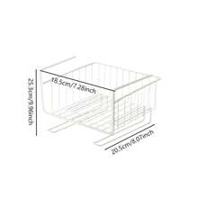 1pc Iron Art Cabinet Storage Hanging Basket, Tabletop Partition Shelf For Clutter Organization, No-Drill