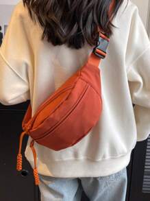 Women's Solid Color Fanny Pack With Multiple Pockets, Casual Sports Crossbody Waist Chest Bag For Outdoors Bum Bag Fanny Pack(Zipper Direction Random) - Multicolor - View 6