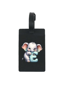 Animal Pattern Initials A-Z, First Letter Luggage Tag Pvc Luggage Tag, Fashionable Animal Design, First Letter Of Name, Carnival Cruise Luggage Tag Personalized Luggage Tag Cute Luggage Tag Id Card Address Card Boarding Pass Portable Luggage Tag Travel Enthusiasts Preferred Gift, Travel Luggage Tag,Baggage Tag,Suitcase Tag,Mother's Day, Best Gift For Travel Enthusiasts. - Black - View 11