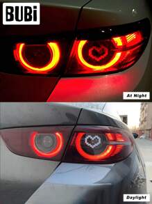 Love Car Tail Light Stickers Pink Cute Univeersal Taillight Headlight Sticker Auto Light Lamp Decals Accessories - Heart Shape - View 3